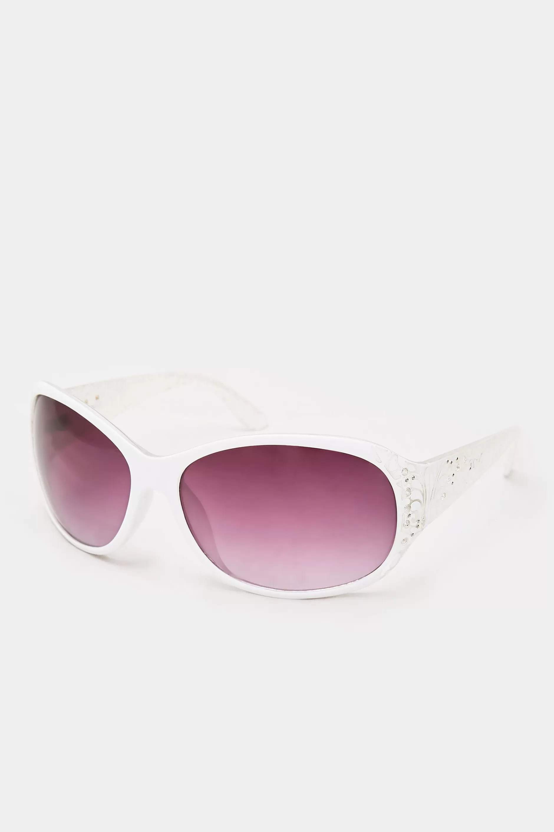 Women M&Co Sunglasses>Yours Yours White Filigree Sunglasses